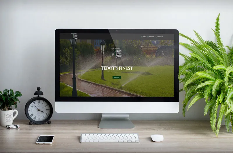 A Mac screen showcasing Tedot's Finest Sprinklers