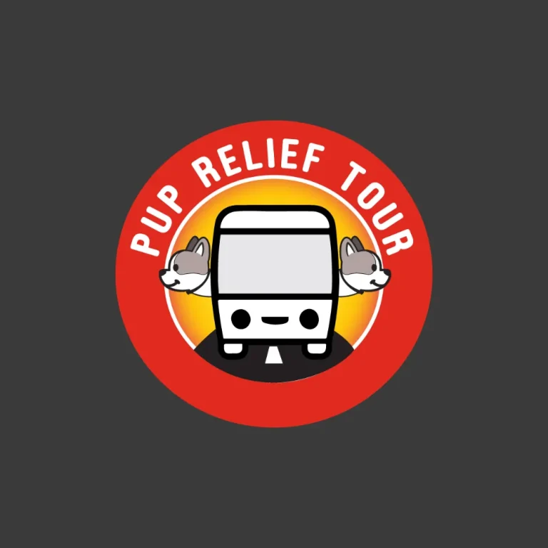Pup Relief Tour logo design by DJ Creative