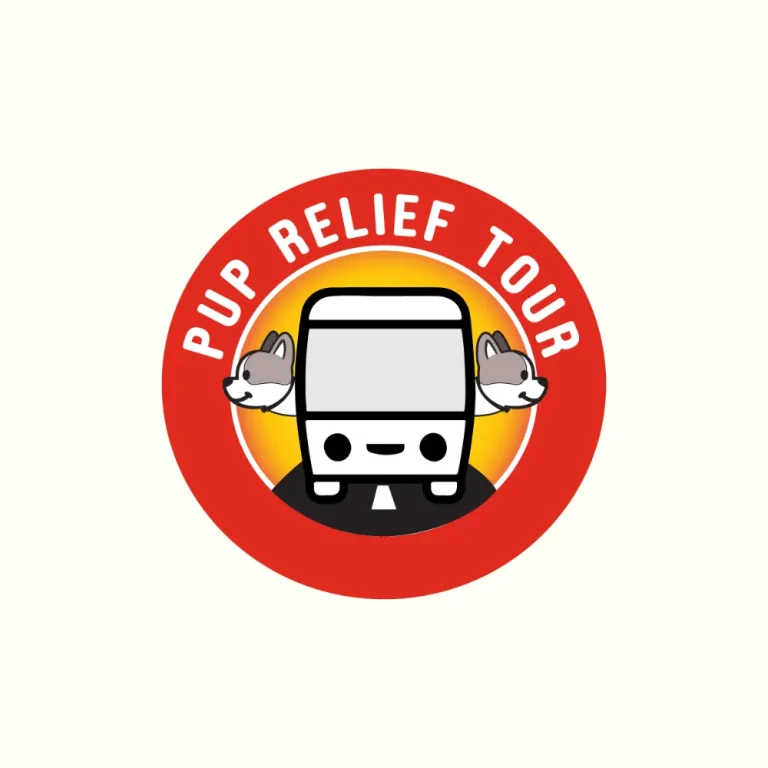 Pup Relief Tour logo design by DJ Creative