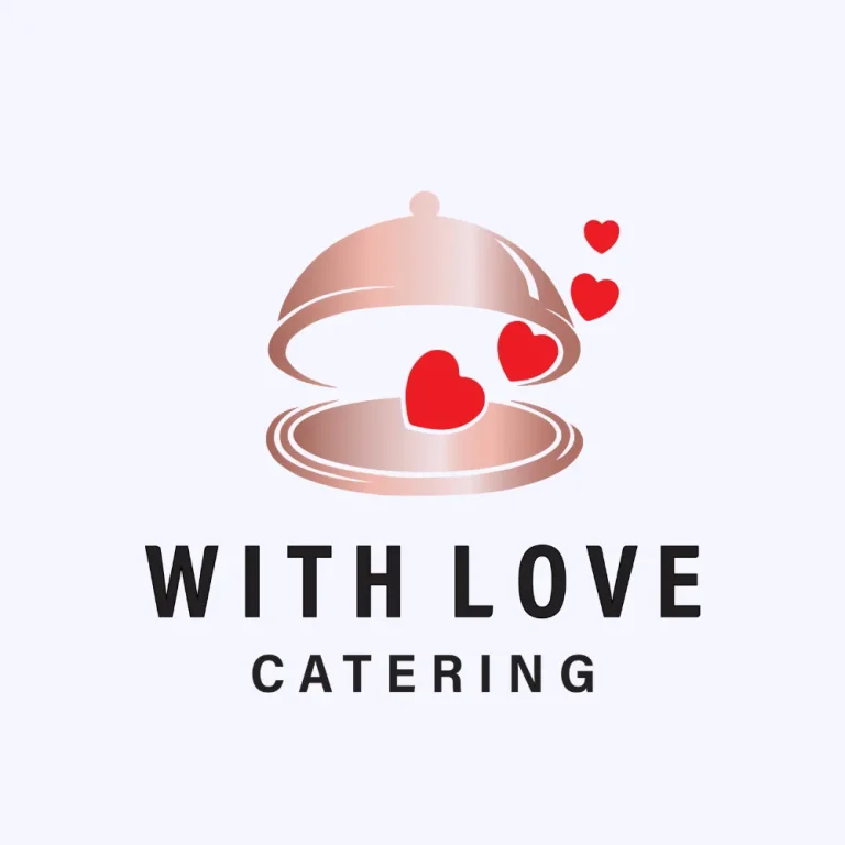 With Love Catering logo design by DJ Creative