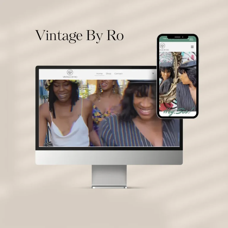 Vintage By Ro website design by DJ Creative