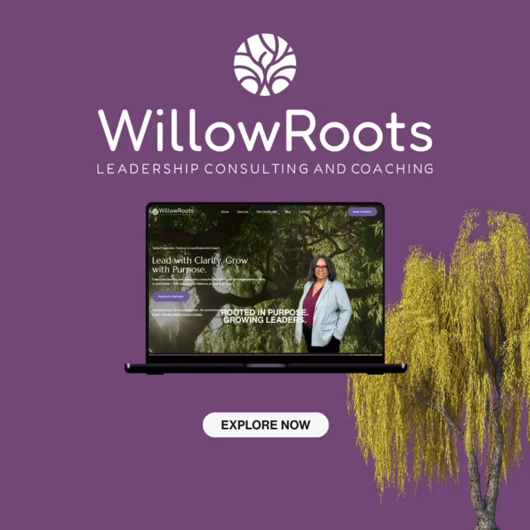 Willow Roots Leadership website design by DJ Creative